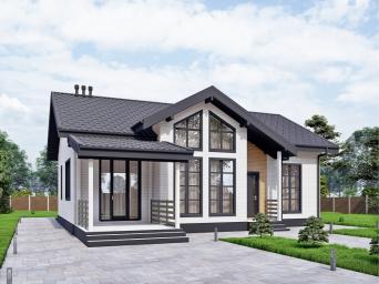 Одноэтажный дом с тремя спальнями и вторым светом.